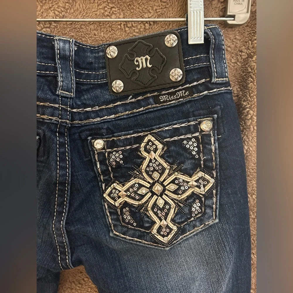 Miss Me Dark Blue Boot Cut Jeans - Picture 8 of 13